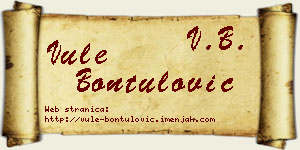 Vule Bontulović vizit kartica
